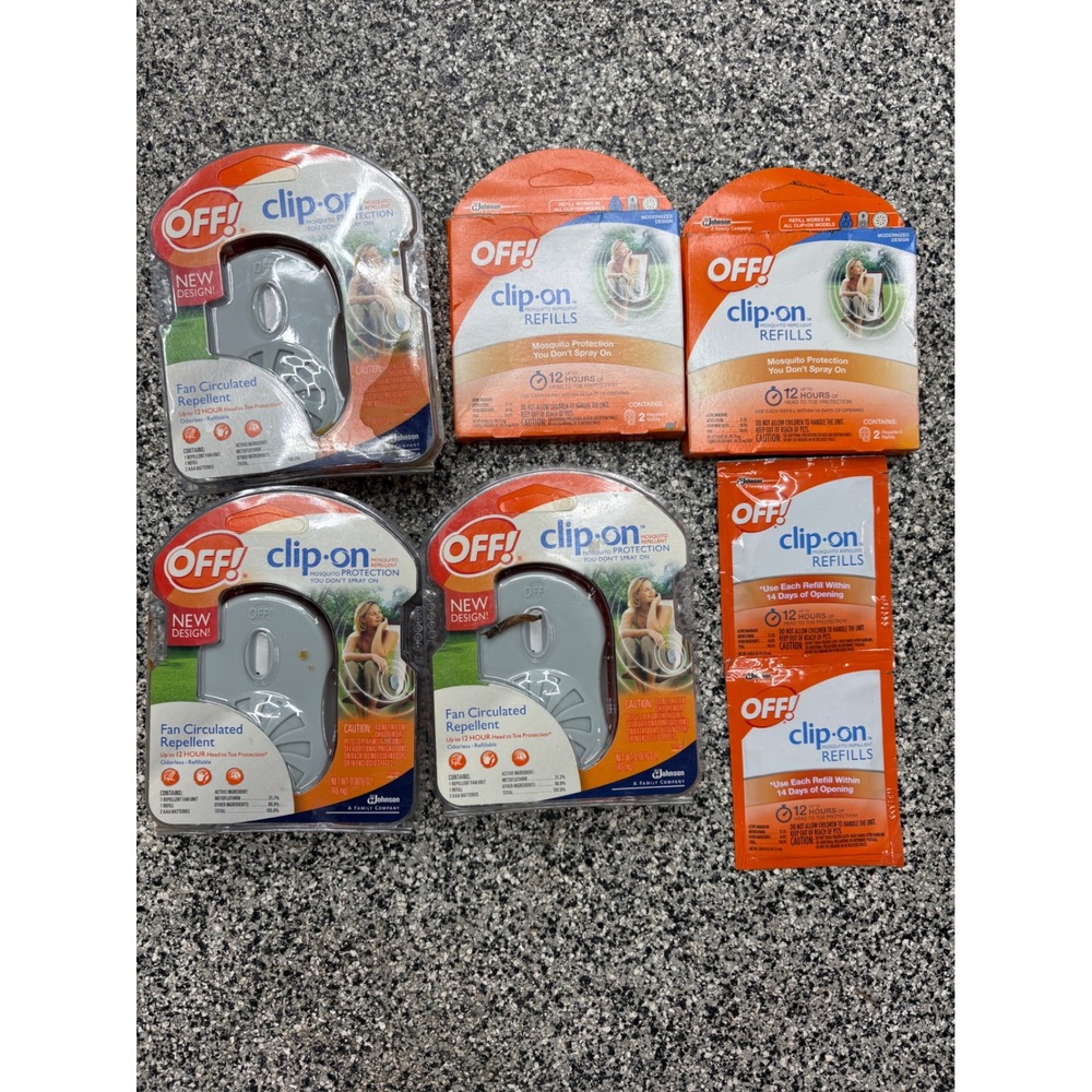 OFF! Clip-On Mosquito Repellent Fan bug Units,Refills Bundle 3 Units 6+ Refills